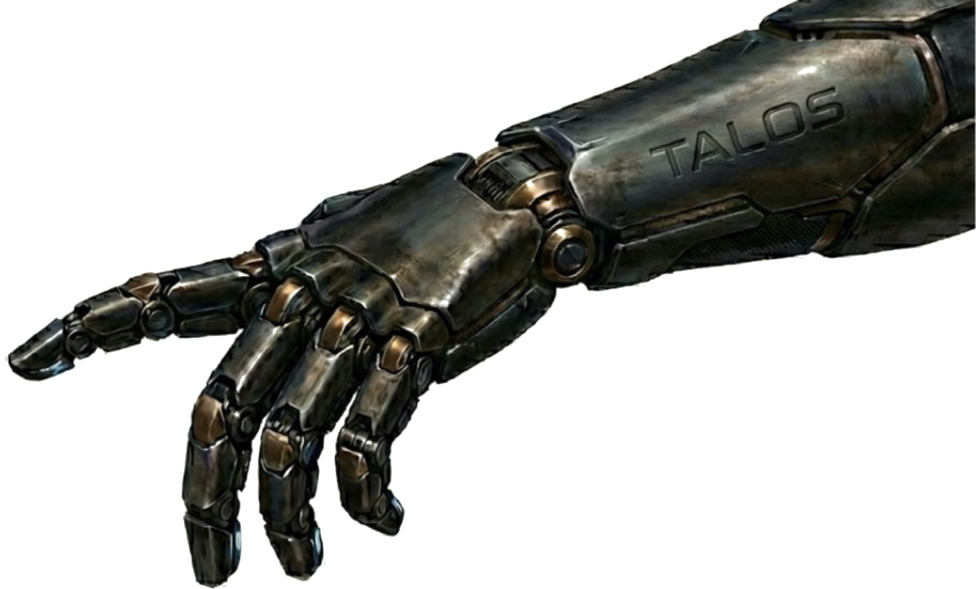 Robotic TALOS hand reaching out